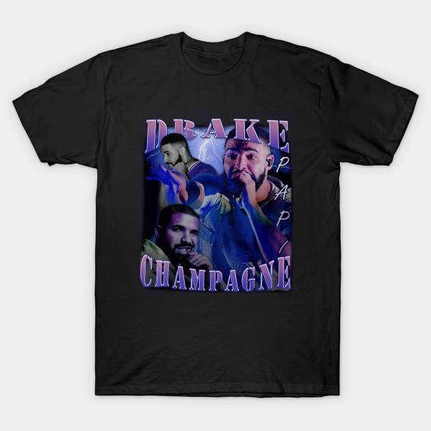 Hip Hop Fanart Champagne Papi Drake T-Shirt by Planet of Tees